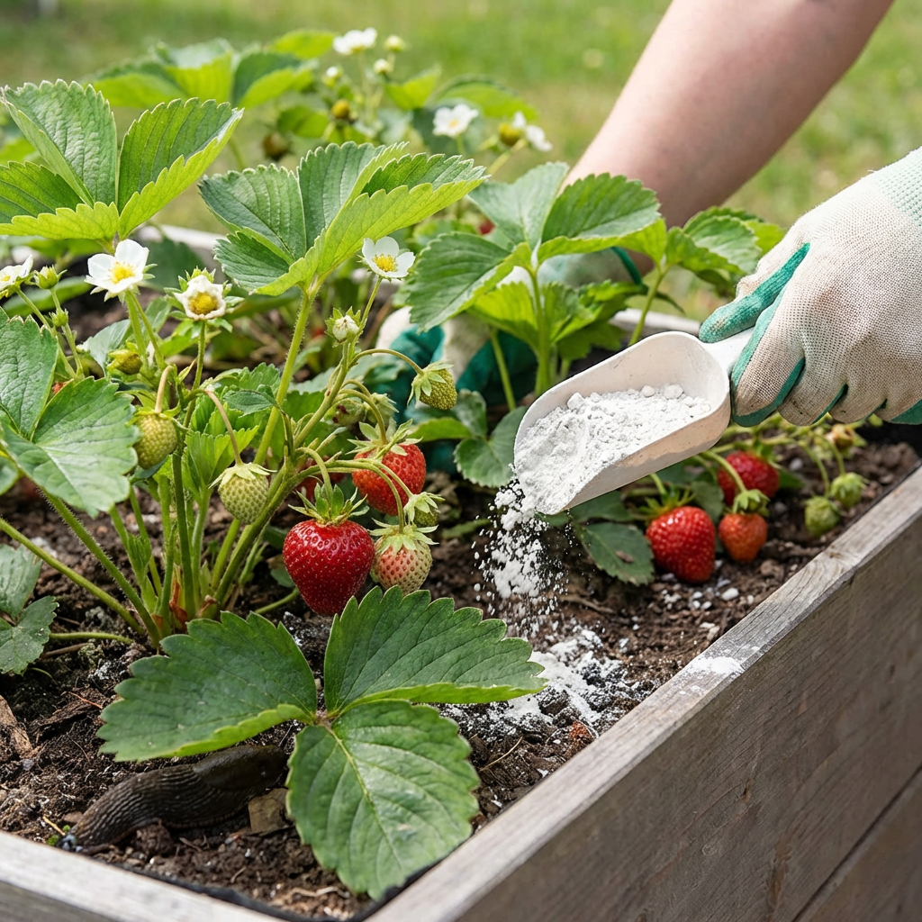 Ha kovaföldet szórsz haszonnövényeid köré, az segít megóvni őket a csigáktól, hernyóktól.
